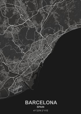 Barcelona city map