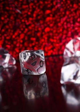 Glass Dice in Red Magic