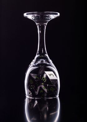 Metal Dice in Glass III