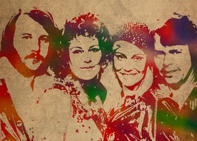 ABBA Watercolor Portrait