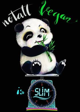 Vegan panda illustration 