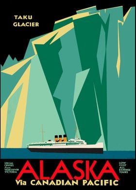 Taku Glacier Travel Poster