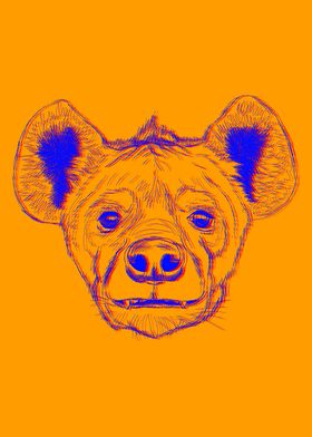 Hyena face print