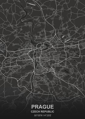 Prague city map