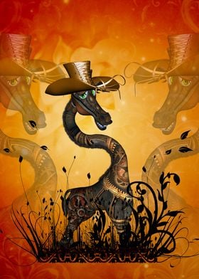 Funny steampunk giraffe