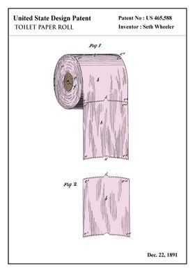 Patent Poster Toilet Paper