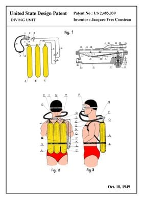 Patent Poster Diving Unit 