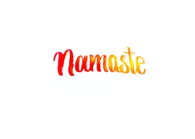 Namaste (written in water)