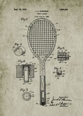 1926 Tennis Racket-Patent