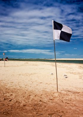 Flag On The Beach