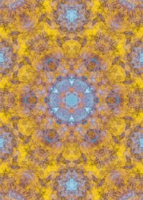 Mandala yellow blue