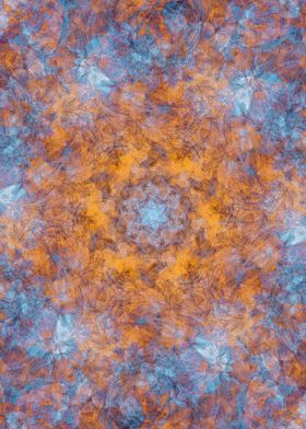 Mandala orange blue