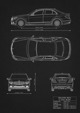 Mercedes W204 Blueprint