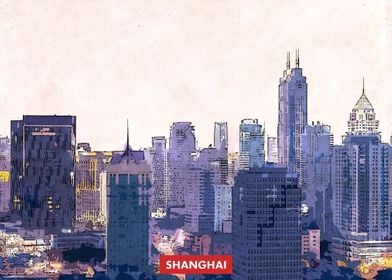 Shanghai City Skyline