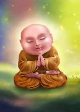 Peaceful Buddhist Monk