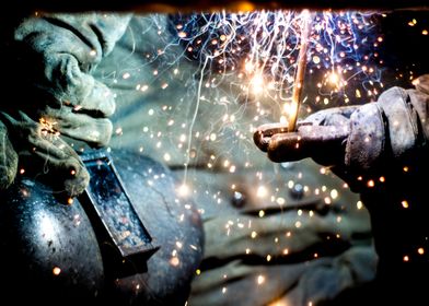 Welding Sparks Colourful