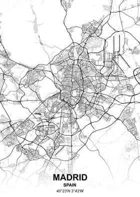 Madrid city map