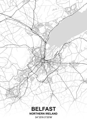 Belfast city map