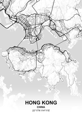 Hong Kong city map