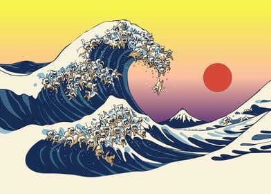 The Great Wave of Cats