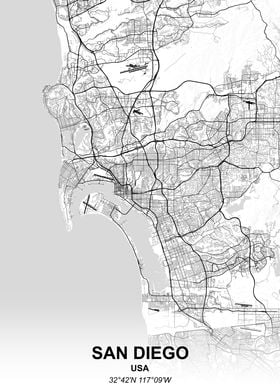 San Diego city map