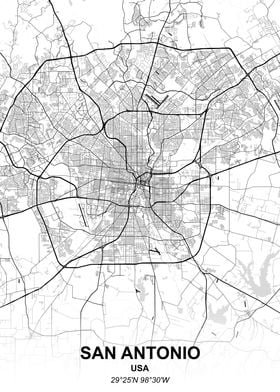 San Antonio city map