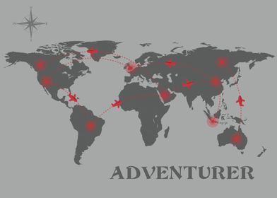 Adventurer's World Map
