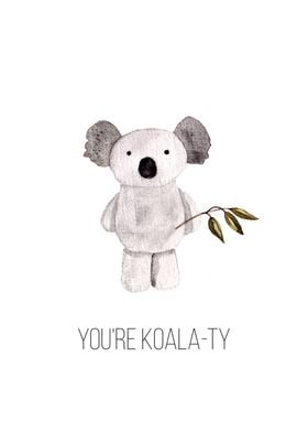 Watercolour Koala Pun