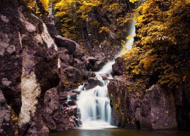 Waterfall in fall