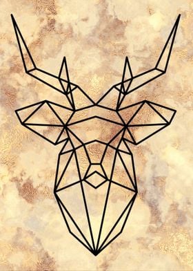 Geometric Deer Art