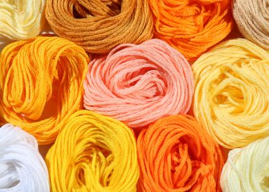 Yellow-orange yarns