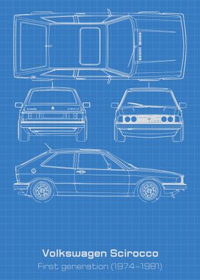 VW Scirocco MK1 Blueprint