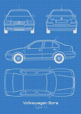 VW Bora Type 1J Blueprint
