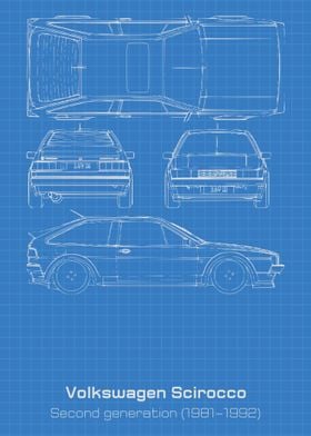 VW Scirocco MK2 Blueprint