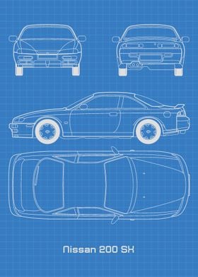 Nissan 200 SX Blueprint