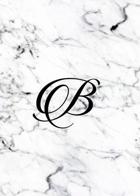 Letter B monogram Marble