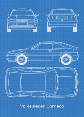 VW Corrado Blueprint