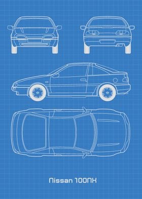 Nissan 100NX Blueprint