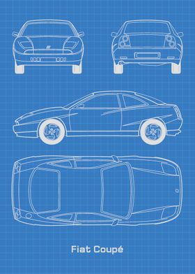 Fiat Coupe blueprint