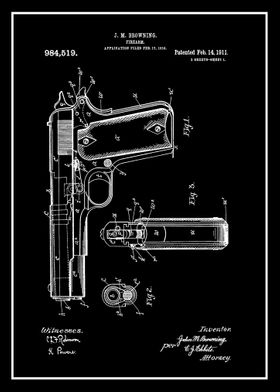 Patent Poster Colt 45 