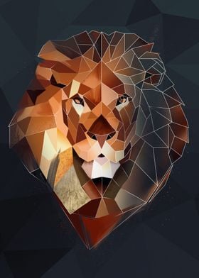 Abstract Lion Head