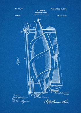 1898 Submarine Boat Patent