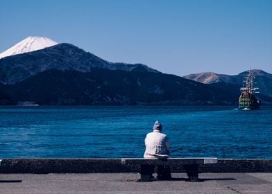 Man on bench