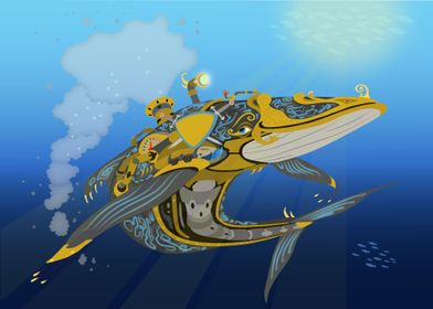 Steampunk Whale Blow Out