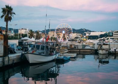 Cannes Boat at Dusk