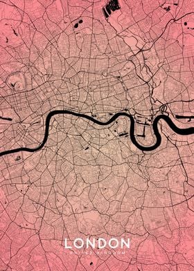 London map (pastelcolors)