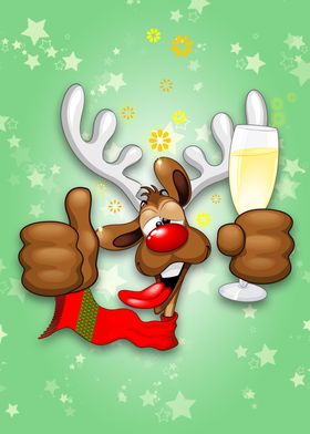 Reindeer Drunk Character