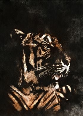 Watercolour Tiger