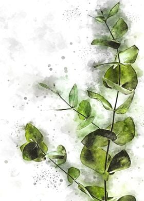 Watercolor Plant Foral