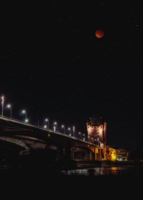 Nibelungenturm at Night